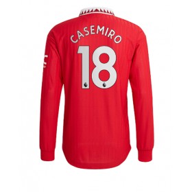 Herren Fußballbekleidung Manchester United Casemiro #18 Heimtrikot 2022-23 Langarm